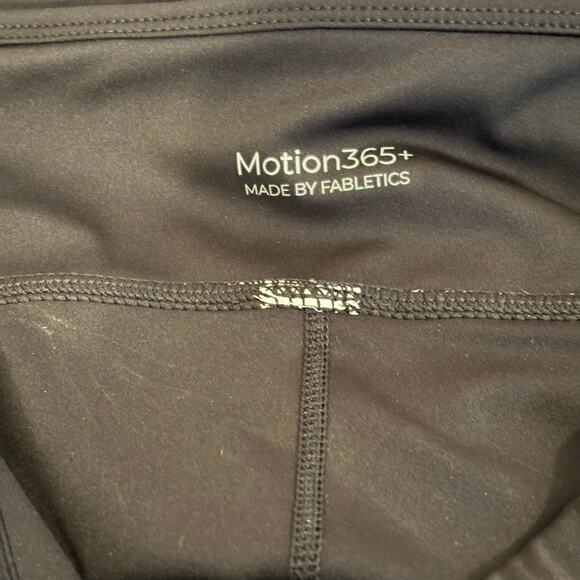 Ladies Motion 365 Made by Fabletics Athletic‎ Piped Black Leggings - Picture 5 of 6